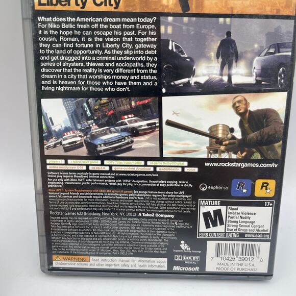 Grand Theft Auto IV (Xbox 360, 2008) Tested CIB w/ Manual And Map - Picture 4 of 11
